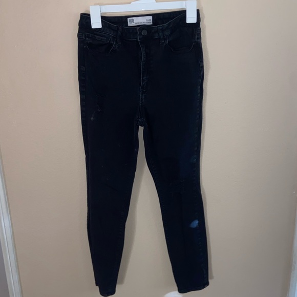 RSQ vintage black denim jeans slim fit jeggings grunge skater streetwear pants - Picture 4 of 10